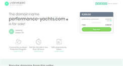 Desktop Screenshot of performance-yachts.com